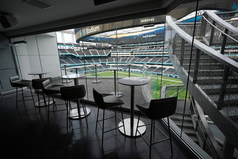 When the audiences come back, fans will get to enjoy suites at the Sofi Stadium that start at $17,000. AP
