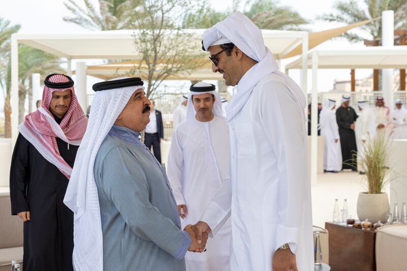 Sheikh Tamim with King Hamad
