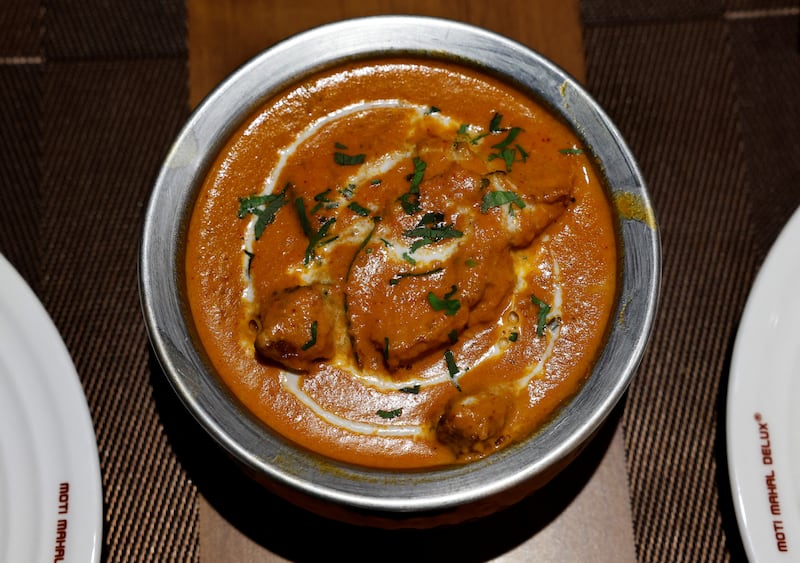 A plate of butter chicken. The popular Indian dish is at the centre of a dispute between the owners of two New Delhi restaurants. Reuters