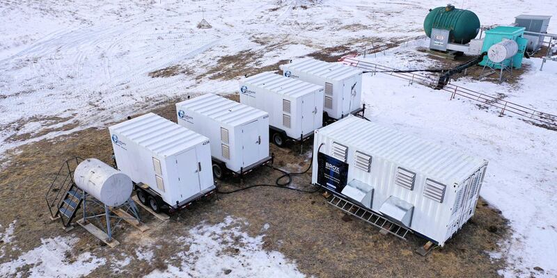 A natural gas-powered bitcoin mining farm occupied by PermianChain and operated by Brox Equity’s group of companies in rural Alberta. Courtesy: Brox Energy, Brox Power, Brox Data Centres.