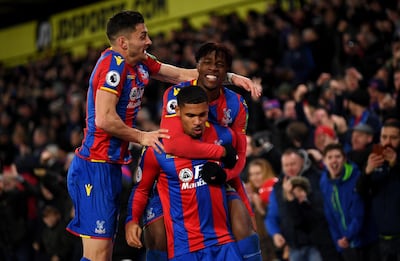 LONDON, ENGLAND - NOVEMBER 25:  Ruben Loftus-Cheek of Crystal Palace celebrates scoring his sides first goal with his Crystal Palace team mates during the Premier League match between Crystal Palace and Stoke City at Selhurst Park on November 25, 2017 in London, England.  (Photo by Mike Hewitt/Getty Images)