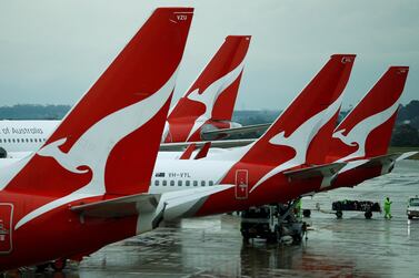 Qantas aircraft are seen on the tarmac at Melbourne International Airport. Reuters