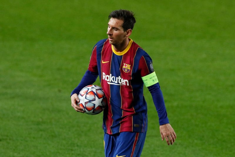 Lionel Messi during the match. Reuters