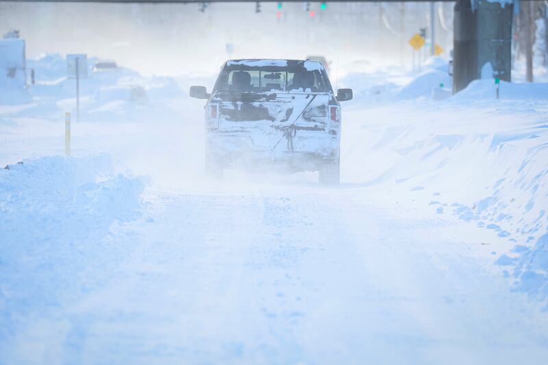 Main Street in Amherst, New York on December 25 after a winter storm hit the Buffalo region. Reuters