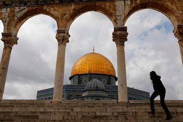 A picture taken on March 1, 2019 shows the Dome of the Rock at al-Aqsa Mosque compound in the Old City of Jerusalem. AFP