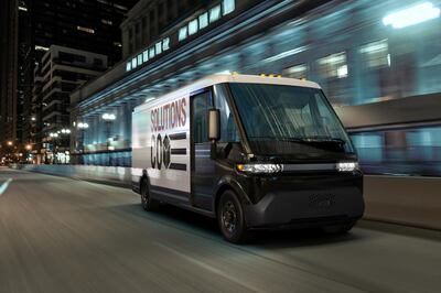 FILE PHOTO: GM's new EV600 electric van is seen in an undated photograph released in Detroit, Michigan, U.S, January 12, 2021.  GM/Handout via REUTERS NO RESALES. NO ARCHIVES. THIS IMAGE HAS BEEN SUPPLIED BY A THIRD PARTY./File Photo