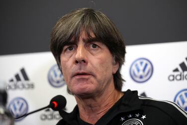 Germany manager Joachim Low addresses the media ahead of the Euro 2020 qualifier against Northern Ireland. Getty Images