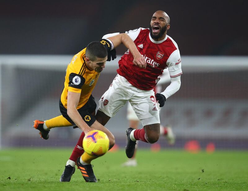 SUB: Alexandre Lacazette, NR - The striker was hauled in desperation by Arteta for the final 12 minutes, but it was too little too late and he had little opportunity to make an impact. Reuters