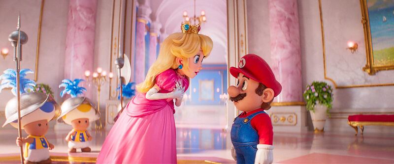 Anya Taylor-Joy as Princess Peach and Chris Pratt as Mario in The Super Mario Bros Movie. All photos: Universal Pictures 