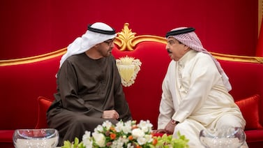 President Sheikh Mohamed meets Bahrain's King Hamad in Manama. UAE Presidential Court