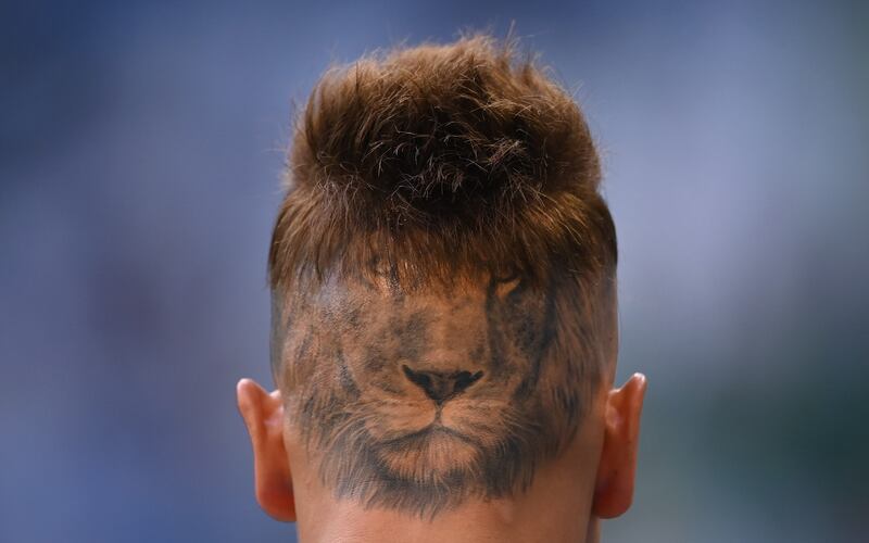 Uruguayan goalkeeper Sebastian Sosa's lion tattoo. Getty Images