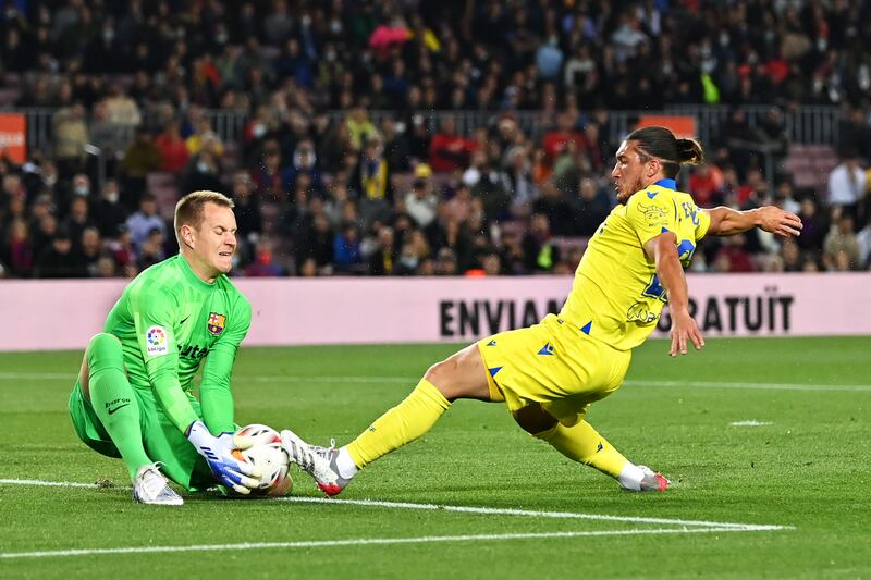 BARCELONA RATINGS: Marc-Andre ter Stegen 5. Made a double saved before the goal, but hesitant coming out for that 48th minute Cadiz winner. Getty Images