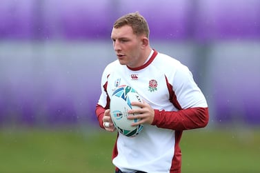 TOKYO, JAPAN - OCTOBER 29: Sam Underhill of England warms up during an England training session at Fuchu Asahi Football Park on October 29, 2019 in Tokyo, Japan. (Photo by Cameron Spencer/Getty Images)