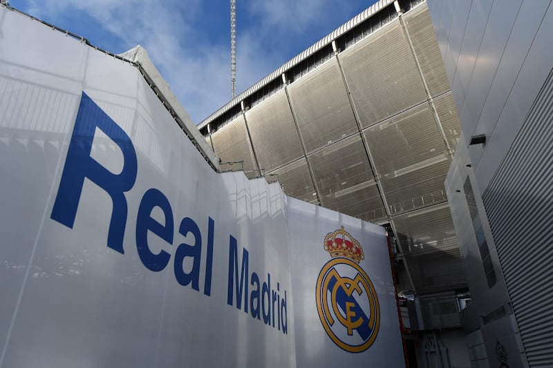 MADRID, SPAIN - FEBRUARY 01: A general view outside the stadium during the Liga match between Real Madrid CF and Club Atletico de Madrid at Estadio Santiago Bernabeu on February 01, 2020 in Madrid, Spain. (Photo by Denis Doyle/Getty Images)