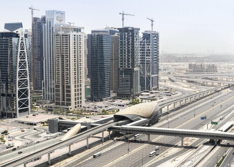 DUBAI, UNITED ARAB EMIRATES. 8 JULY 2020. 
Sheikh Zayed road.
(Photo: Reem Mohammed/The National)

Reporter:
Section: