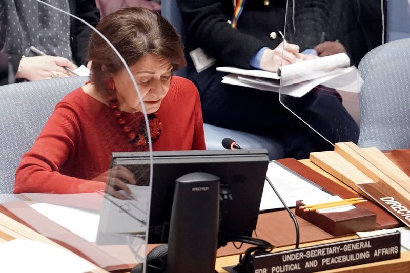 UN official Rosemary DiCarlo urged Iran to reverse steps taken in contravention of the 2015 nuclear deal. AP