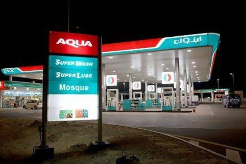 Emirates National Oil Company has signed a joint venture agreement to build about 40 petrol stations in Saudi Arabia at a cost of Dh400 million. Jeff Topping / The National