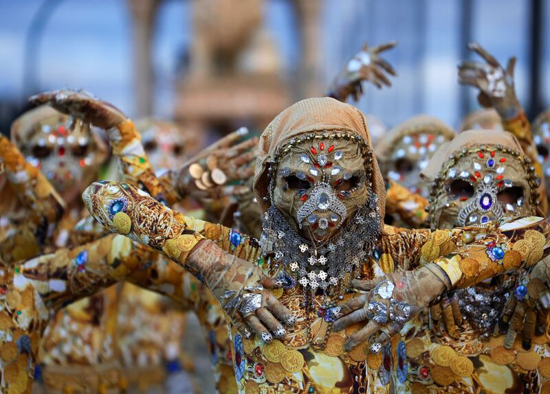 Performers take part in the traditional Three Wise Men Parade in Cordoba, Spain, on the eve of Epiphany.  EPA