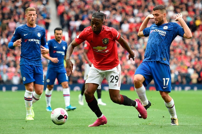 Manchester United's defender Aaron Wan-Bissaka had a solid debut. AFP