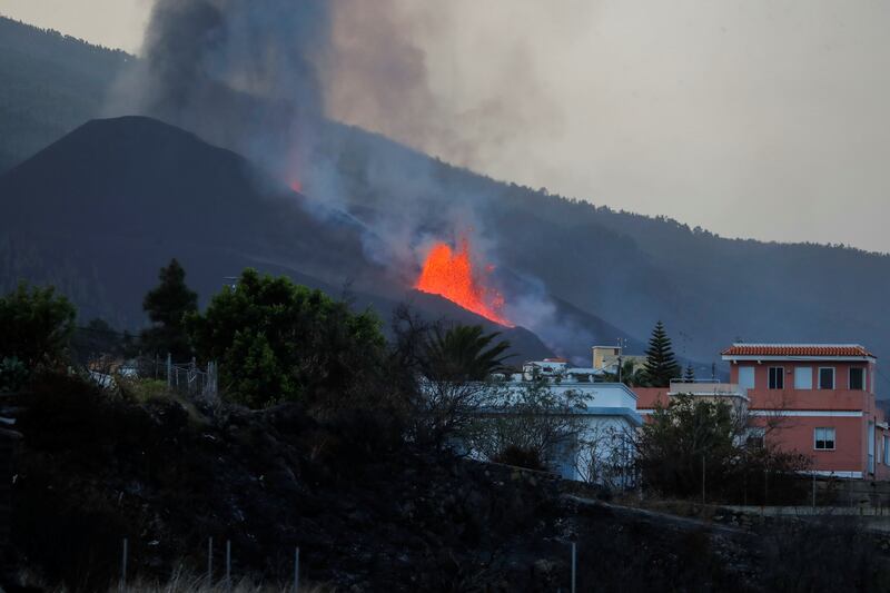 Lava has been flowing down the Cumbre Vieja volcano's western flank towards the sea since September 19. Photo: Reuters