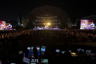 The concert was held on a stage purpose-built for the Saadiyat Nights series. Ruel Pableo for The National