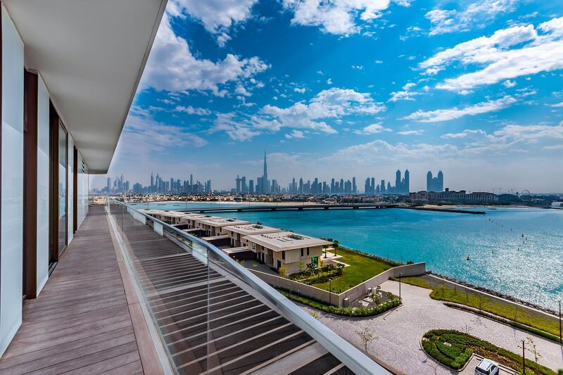 Bulgari Penthouse: A 4-bedroom brand new penthouse on a luxury private island comes with 360 views of the sea, marina and Dubai skyline from a wrap-around terrace. Price: Dh49,000,000