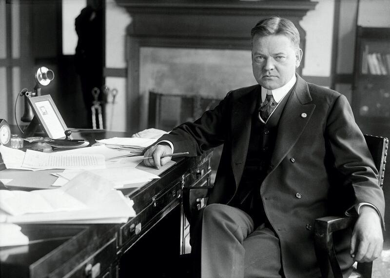 Mandatory Credit: Photo by Everett/Shutterstock (10278236a)
Future President Herbert Hoover as Head of the Food Administration during World War 1. 1918.
Historical Collection