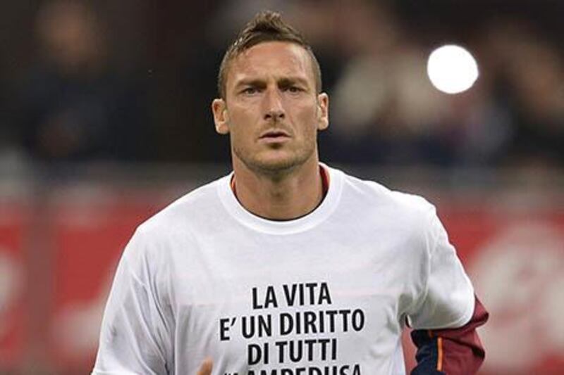 Francesco Totti coud be the one to stop Sampdoria. Alberto Lingria / AFP