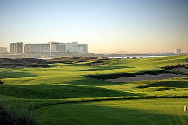 The seventh hole on Yas Links, situated on Yas Island in Abu Dhabi, is among the best.