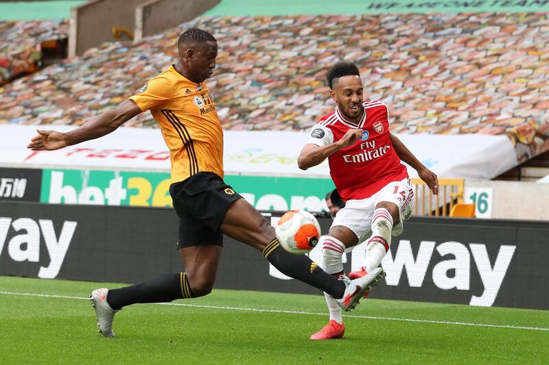Pierre-Emerick Aubameyang - 8: No goals for Arsenal's top scorer but an unselfish display full of running for his teammates. Would be a disaster for the Gunners if he decides his future lies elsewhere. AFP