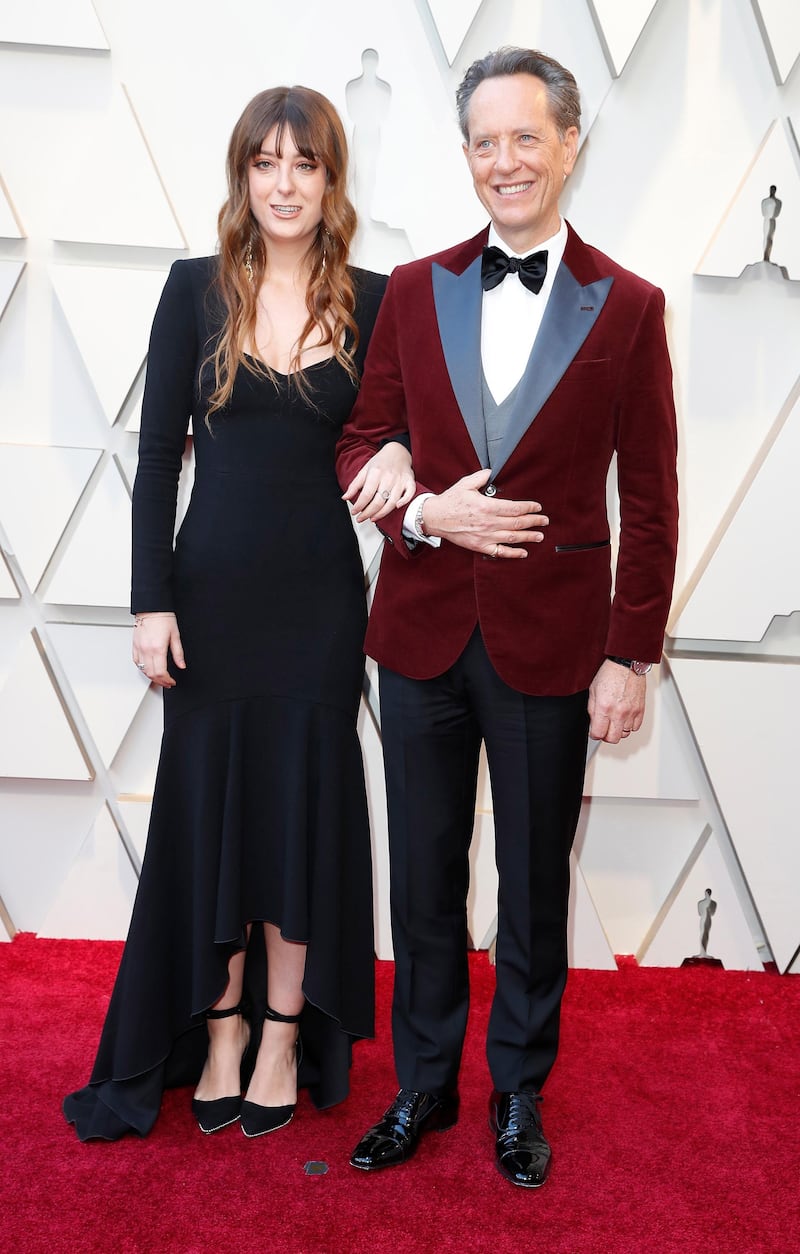 Olivia Grant, left, and Richard E Grant at the 91st Academy Awards. EPA