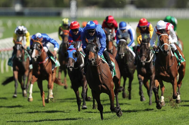 James McDonald guides Colette to victory in the Adrian Knox Stakes at Royal Randwick Racecourse in Sydney, Australia, on Saturday, April 4. Getty