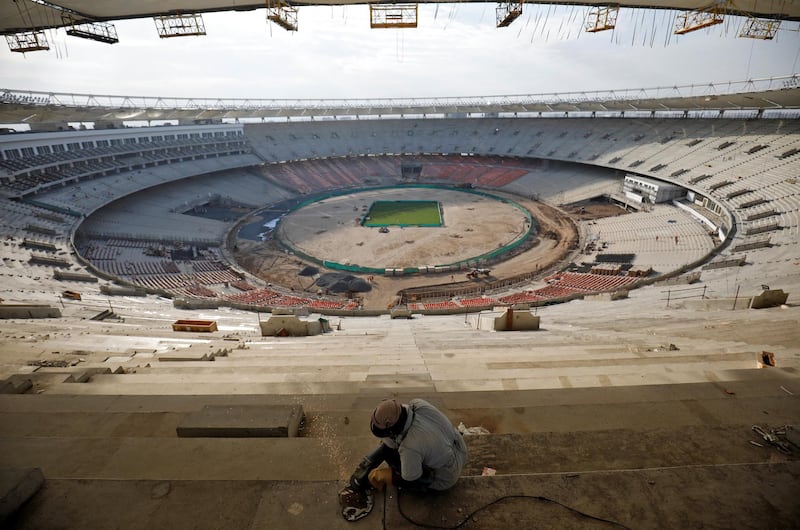 The stadium in Motera will have sub-surface drainage to ensure the outfield dries quickly after rain. Reuters