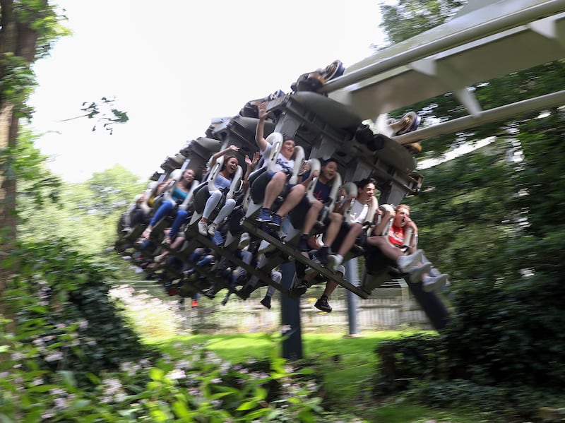 Visitors ride the Nemesis rollercoaster at Alton Towers, owned by Merlin Entertainments, which is introducing surge pricing at times of high demand. Getty Images