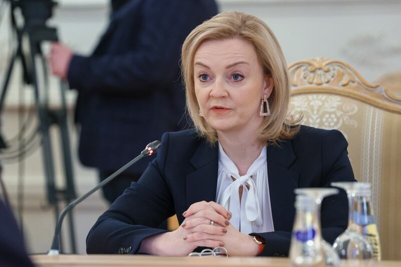 After touching down in Moscow, Ms Truss said Russia must immediately withdraw its forces and respect Ukraine’s sovereignty or face 'severe consequences'. EPA