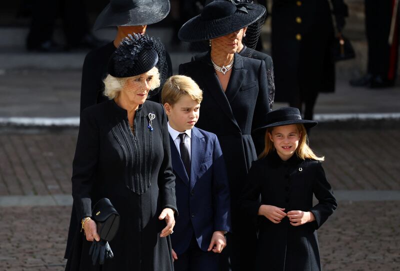 Camilla, the Queen Consort, wears the Hesse diamond jubilee brooch. Getty Images 