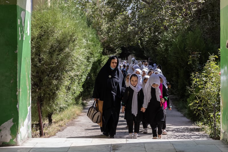 At Kabul’s Zarghona High School, 6,000 of its 8,000 students are girls and therefore missing from classes.