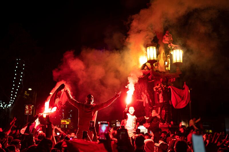 Moroccan celebrations in Barcelona. AP