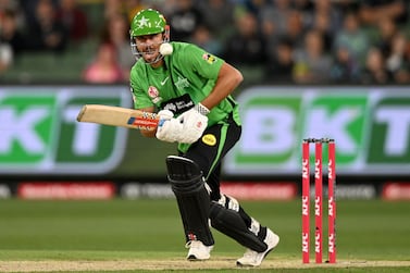 MELBOURNE, AUSTRALIA - JANUARY 03: Marcus Stoinis of the Stars bats during the Men's Big Bash League match between the Melbourne Stars and the Melbourne Renegades at Melbourne Cricket Ground, on January 03, 2023, in Melbourne, Australia. (Photo by Morgan Hancock / Getty Images)