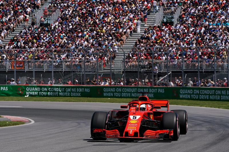 Sebastian Vettel in action during qualifying for the 2019 Canadian Grand Prix. Reuters