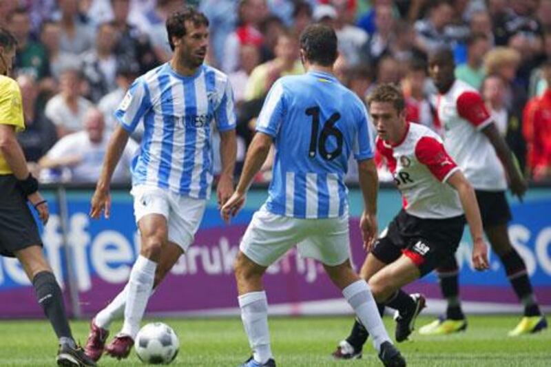 Ruud van Nistelrooy, second from the left, has disappointed so far with Malaga and seems to have lost his scoring touch.
