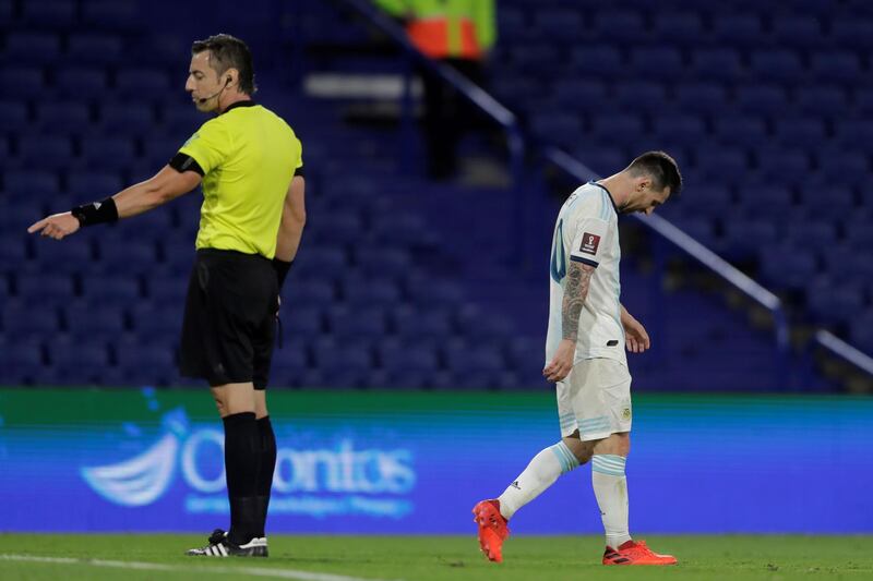 A dejected Lionel Messi after the match. EPA