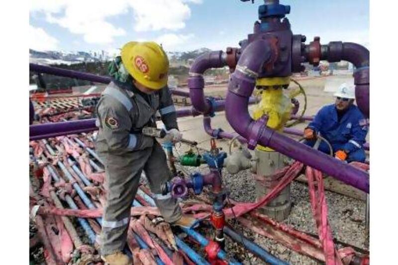 A reader says fracking operations, like this one in Colorado, are environmental hazards. Brennan Linsley / AP