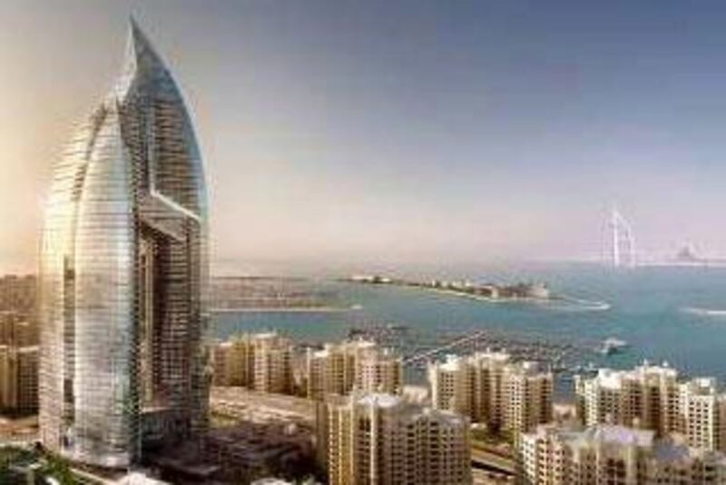 A rendering of the planned Trump Tower in Dubai, which was postponed last year.