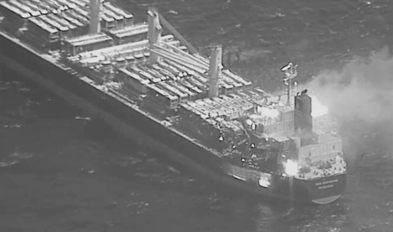 The MV True Confidence, a Barbados-flagged, Liberian-owned bulk carrier, was attacked by the Houthis in March while crossing the Gulf of Aden.