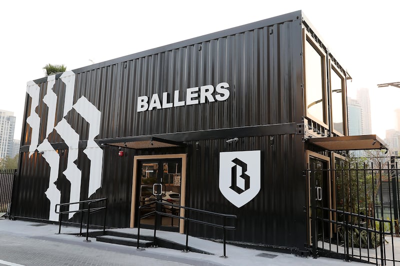 Ballers is a new sporting arena and hub in Downtown Dubai. All photos: Pawan Singh / The National