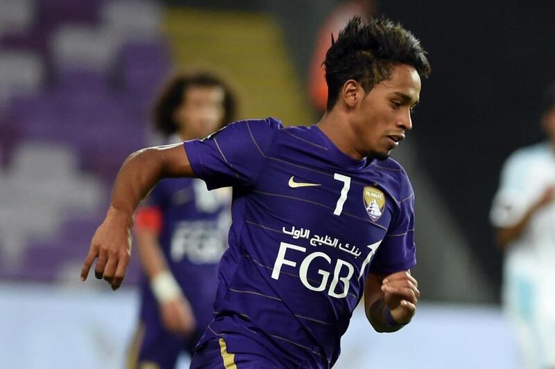 Al Ain footballer Caio scored 23 goals in 78 league matches with Japan's Kashima Antlers before moving to Al Ain before this season. Arshad Khan / AGL 