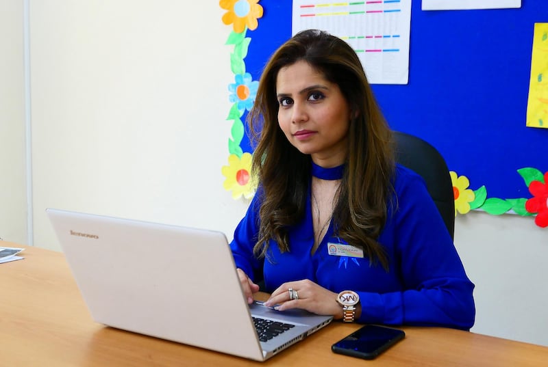 Sumaiya Shaukat, Kindergarten head fasting during the Ramadan and working at the Gulf Model School Behind Lulu Village, Muhaisnah 4 in Dubai on April 21, 2021. Story by Anam