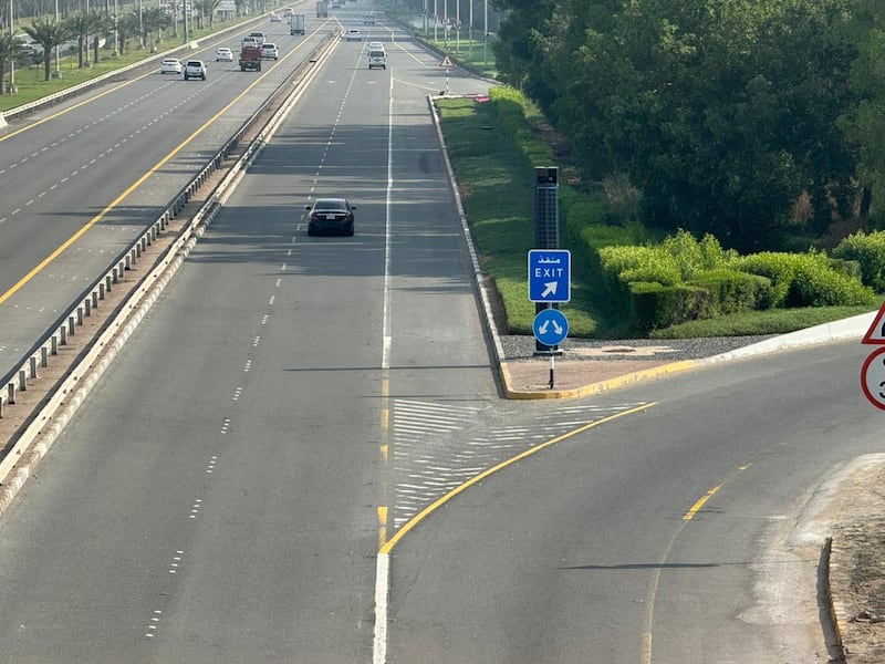 Abu Dhabi Police installed solar-powered cameras near road exits and intersections to detect dangerous driving. Photo: Abu Dhabi Police