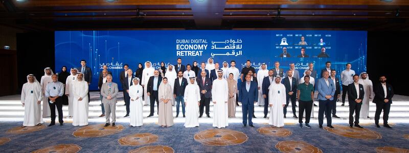 Participants shared their recommendations for ways to boost digital companies during the Dubai Digital Economy Retreat. Photo: Dubai Government Media Office